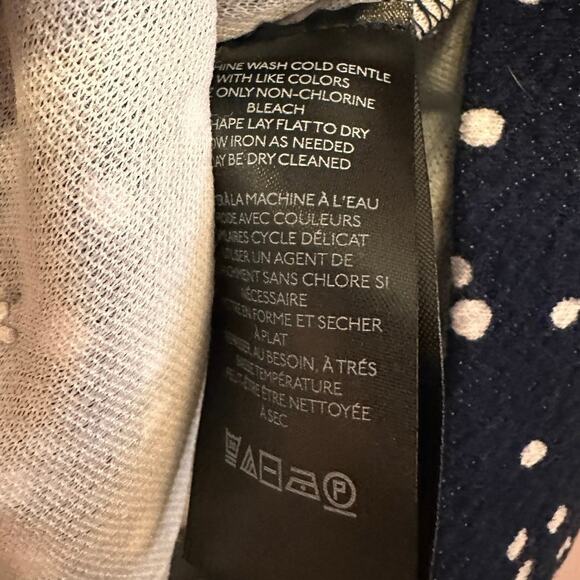 Maeve Anthropologie Blue Polka Dot Mini Skirt with Buttons NWT XL - Picture 7 of 8